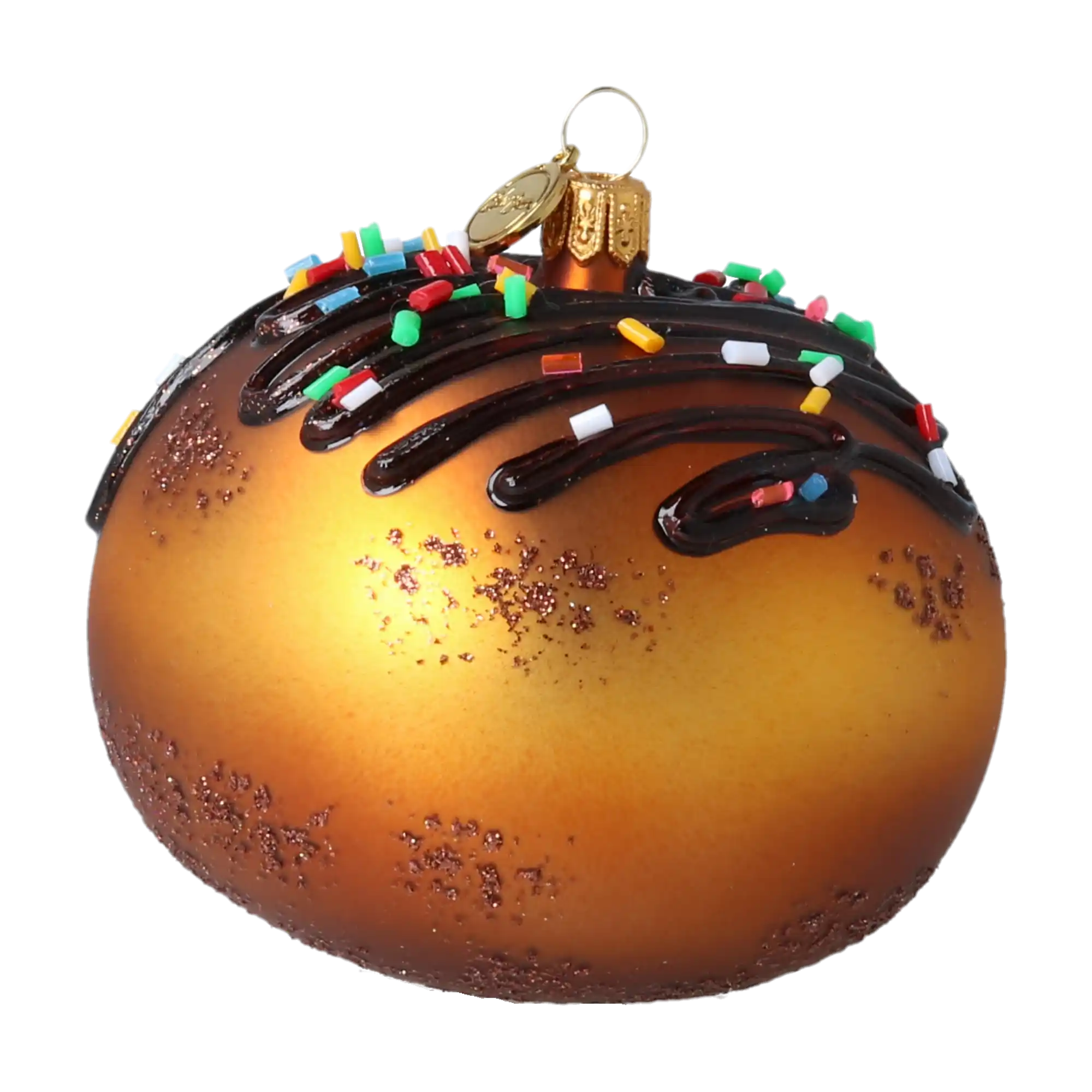 Pączek z polewą i budyniem Szklana Ozdoba