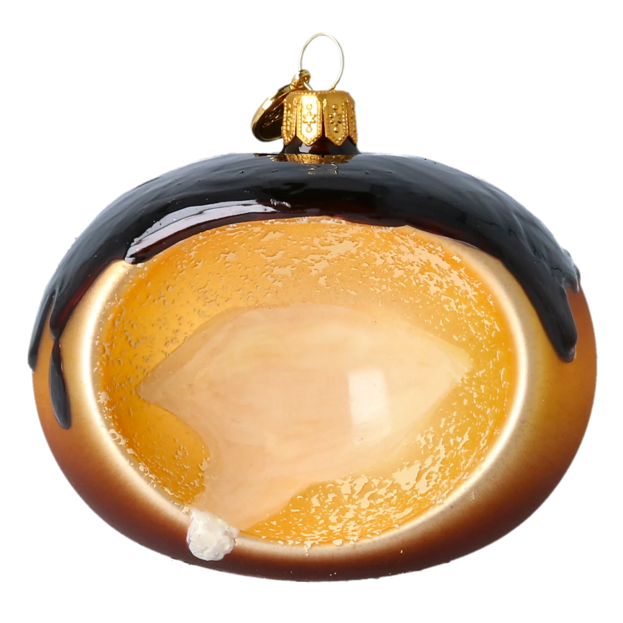 Midnight Cocoa Bitten Donut Premium christmas glass ornament 2022-651