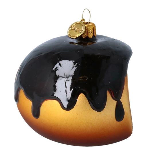 Midnight Cocoa Bitten Donut Premium christmas glass ornament 2022-651