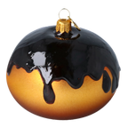 Velvet Cacao Drift | Hand-Painted Glass Ornament | Blubom 2022-651