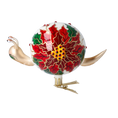 Załaduj obraz do przeglądarki galerii, Gilded Poinsettia Snail Premium christmas glass ornament 2022-656
