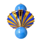 Azure Solstice | Hand-Painted Glass Ornament | Blubom 2022-658