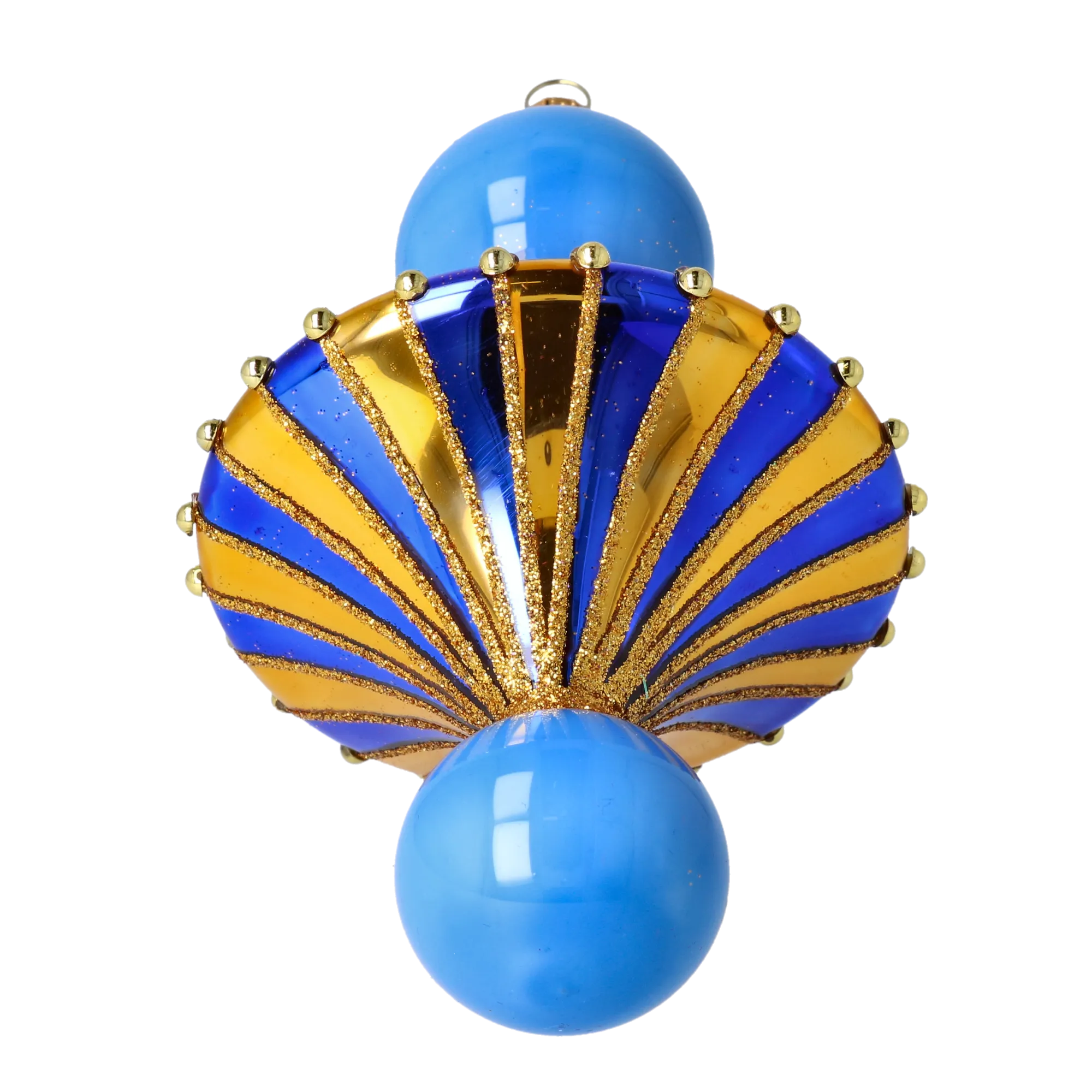 Azure Gold Carousel Drop Premium christmas glass ornament 2022-658