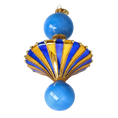 Load image into Gallery viewer, Azure Gold Carousel Drop Premium christmas glass ornament 2022-658
