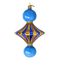 Load image into Gallery viewer, Azure Gold Carousel Drop Premium christmas glass ornament 2022-658
