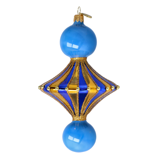 Azure Gold Carousel Drop Premium christmas glass ornament 2022-658