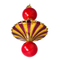 Load image into Gallery viewer, Gilded Crimson Carousel Drop Premium christmas glass ornament 2022-659
