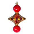 Gilded Scarlet Meridian | Hand-Painted Glass Ornament | Blubom 2022-659