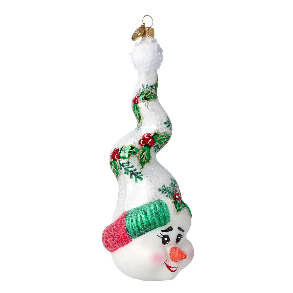 Mirthful Holly Spire | Hand-Painted Glass Ornament | Blubom 2022-660