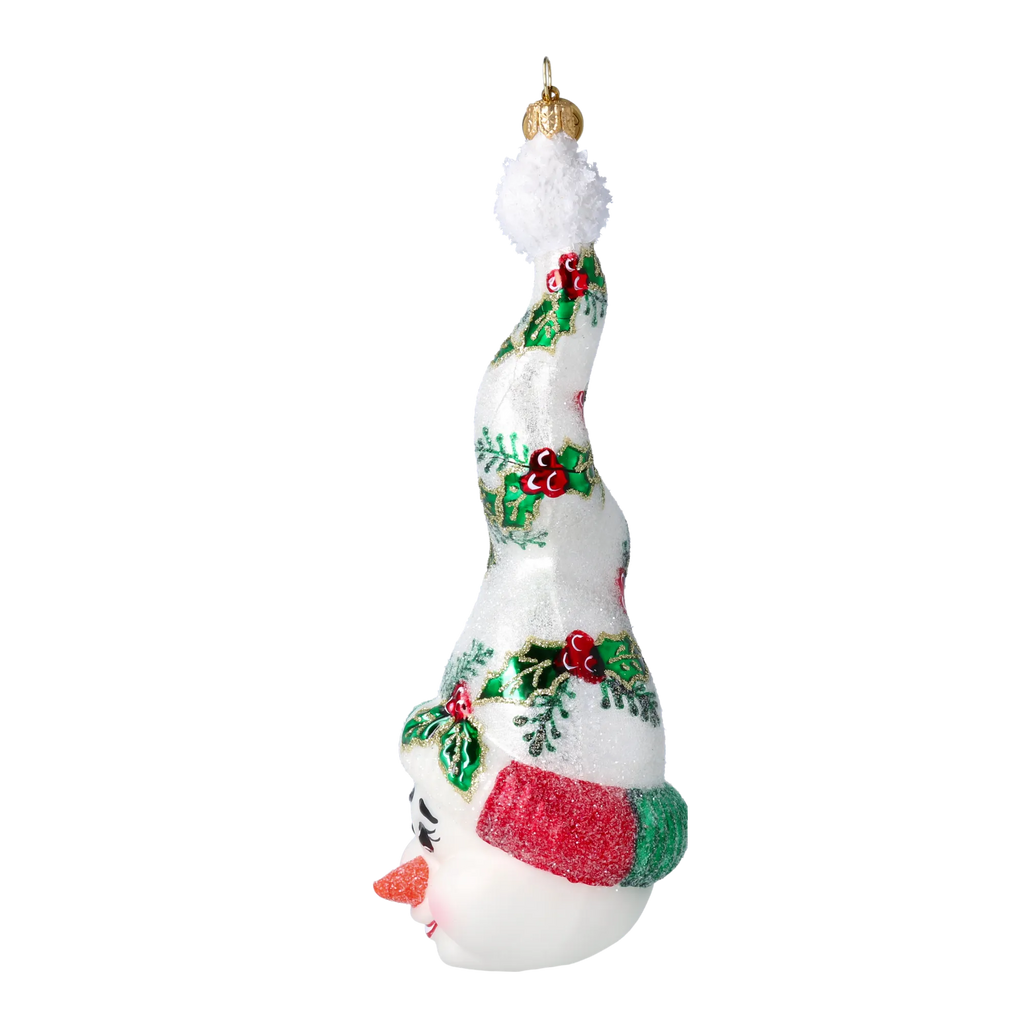 Mirthful Holly Spire | Hand-Painted Glass Ornament | Blubom 2022-660