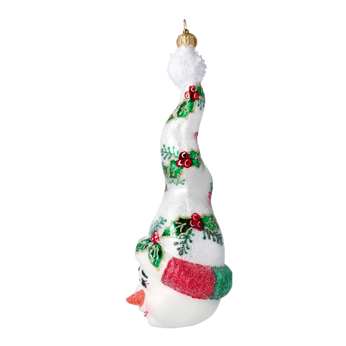 Mirthful Holly Spire | Hand-Painted Glass Ornament | Blubom 2022-660