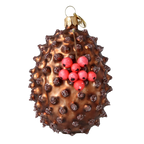 Hedgehog Crimson Provisions | Hand-Painted Glass Ornament | Blubom 2022-666