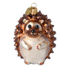 Hedgehog Crimson Provisions | Hand-Painted Glass Ornament | Blubom 2022-666