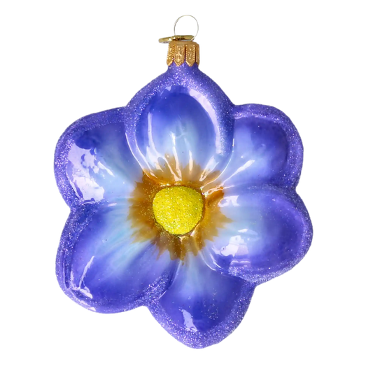 Fiołek Kwiatek Szklana Ozdoba