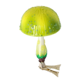 Load image into Gallery viewer, Fairy Lemon Mushroom. Handmade Glass Christmas ornament. 2022-680
