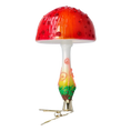 Załaduj obraz do przeglądarki galerii, Fairyland's Mushroom. Handmade Glass Christmas ornament. 2022-681
