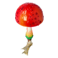 Załaduj obraz do przeglądarki galerii, Fairyland's Mushroom. Handmade Glass Christmas ornament. 2022-681
