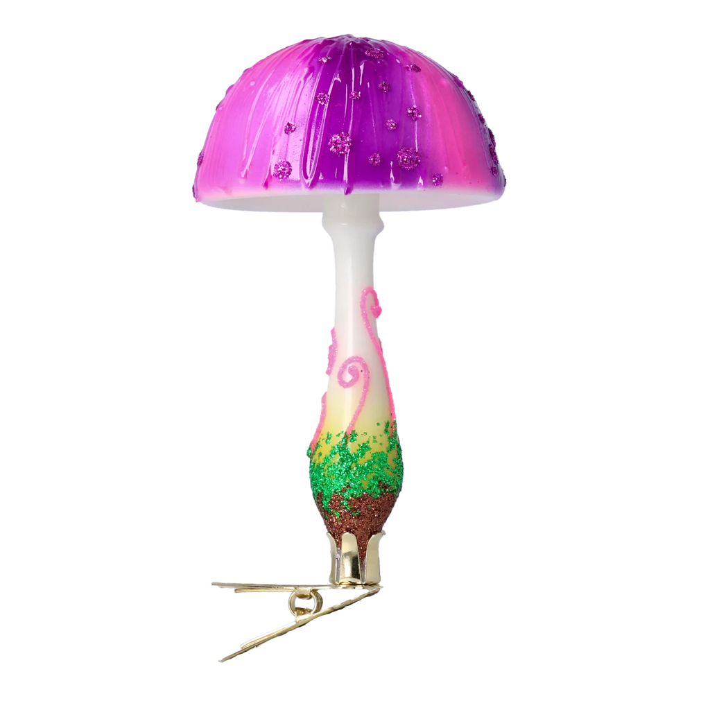 Radiant Amethyst Bloom | Hand-Painted Glass Ornament | Blubom 2022-683
