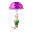 Załaduj obraz do przeglądarki galerii, Forest Mushroom on a Clip. Handmade Glass Christmas ornament. 2022-683
