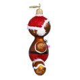 Load image into Gallery viewer, Frosted Crimson Gingerbread Premium christmas glass ornament 2022-685
