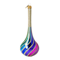 Load image into Gallery viewer, Rainbow Twirl  Handmade Glass Christmas ornament. 2022-686
