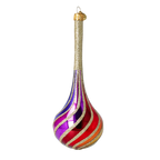 Gilded Chromatic Rhythm | Hand-Painted Glass Ornament | Blubom 2022-686