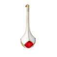 Load image into Gallery viewer, Pearl and Crimson Gilded Drop Premium christmas glass ornament 2022-688
