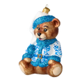 Załaduj obraz do przeglądarki galerii, Azure Santa Teddy Premium christmas glass ornament 2022-689
