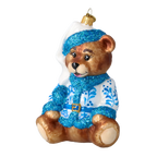 Quiet Azure Dreamer | Hand-Painted Glass Ornament | Blubom 2022-689