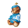 Załaduj obraz do przeglądarki galerii, Azure Santa Teddy Premium christmas glass ornament 2022-689
