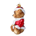 Załaduj obraz do przeglądarki galerii, Crimson Santa Teddy Premium christmas glass ornament 2022-696
