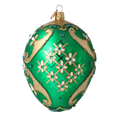 Załaduj obraz do przeglądarki galerii, Egg Emerald Brilliance. Handmade Glass Christmas ornament. 2022-697
