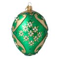 Emerald Garden Reverie | Hand-Painted Glass Ornament | Blubom 2022-697