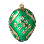 Emerald Garden Reverie | Hand-Painted Glass Ornament | Blubom 2022-697