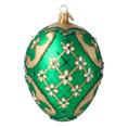 Załaduj obraz do przeglądarki galerii, Egg Emerald Brilliance. Handmade Glass Christmas ornament. 2022-697
