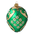 Załaduj obraz do przeglądarki galerii, Egg Emerald Brilliance. Handmade Glass Christmas ornament. 2022-697
