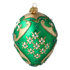 Emerald Garden Reverie | Hand-Painted Glass Ornament | Blubom 2022-697
