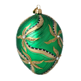 Załaduj obraz do przeglądarki galerii, Imperial Emerald Pearl Egg Premium christmas glass ornament 2022-716
