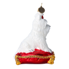 Noble Highland Scarlet Bow | Hand-Painted Glass Ornament | Blubom 2022-717