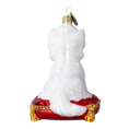 Load image into Gallery viewer, Fluffy Maltese Handmade Glass Christmas ornament Maltese 2022-717
