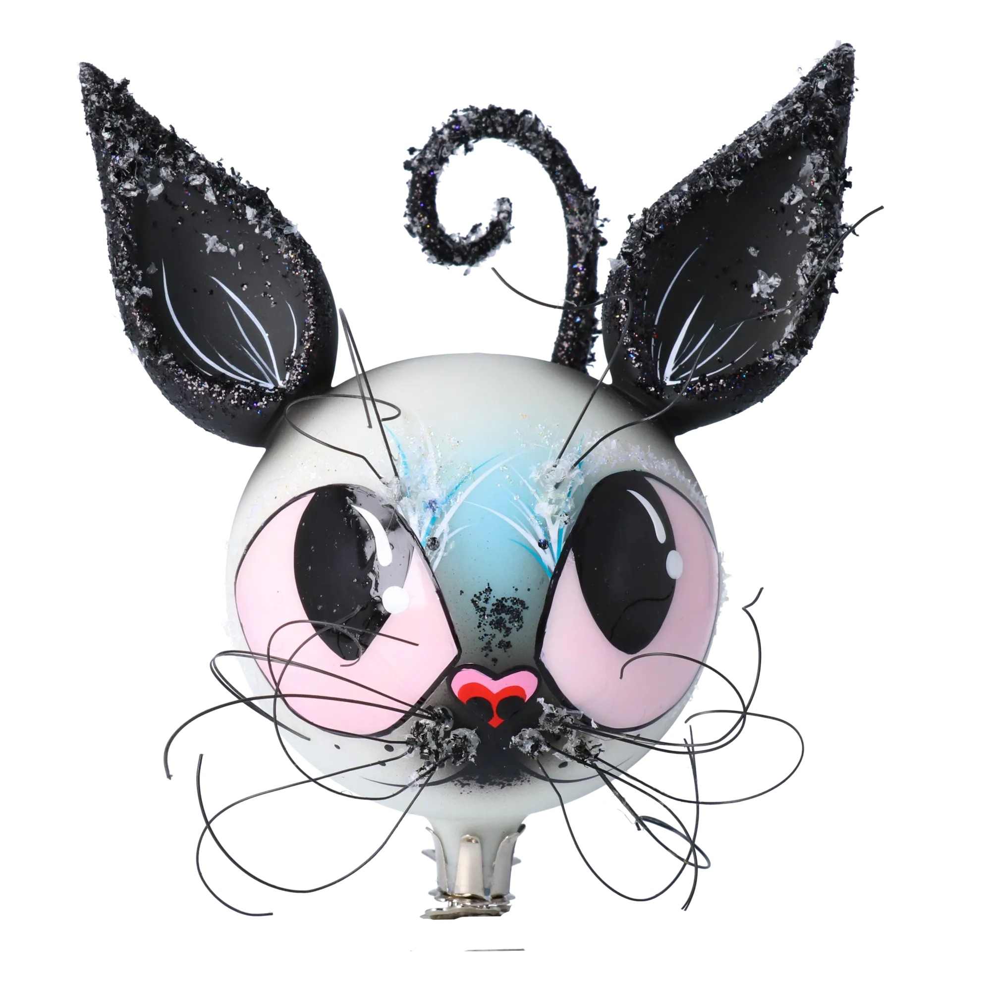 Magic Cat - Charming Glass Decoration. Handmade Glass Christmas ornament. 2022-718
