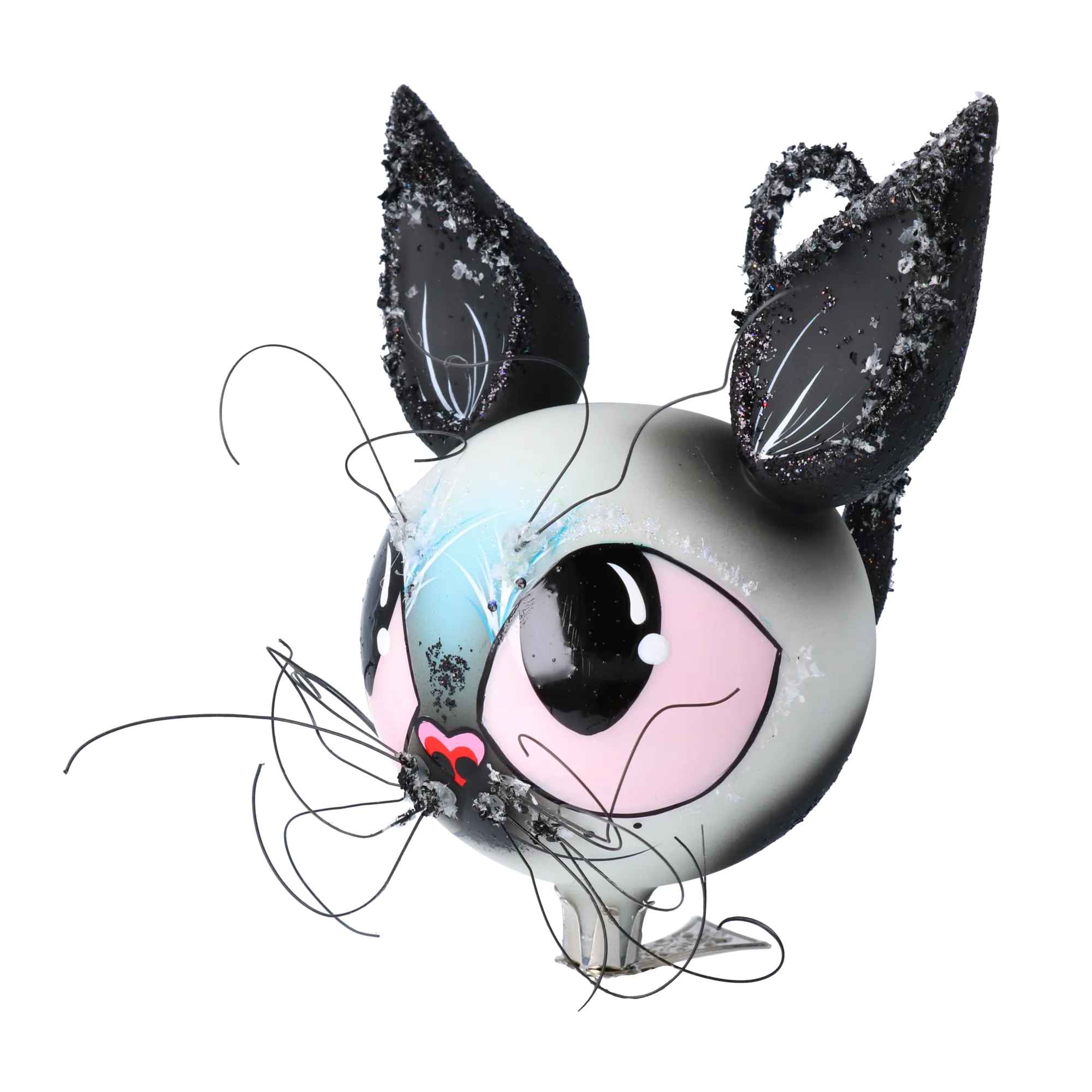 Magic Cat - Charming Glass Decoration. Handmade Glass Christmas ornament. 2022-718