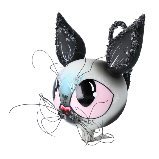 Magic Cat - Charming Glass Decoration. Handmade Glass Christmas ornament. 2022-718