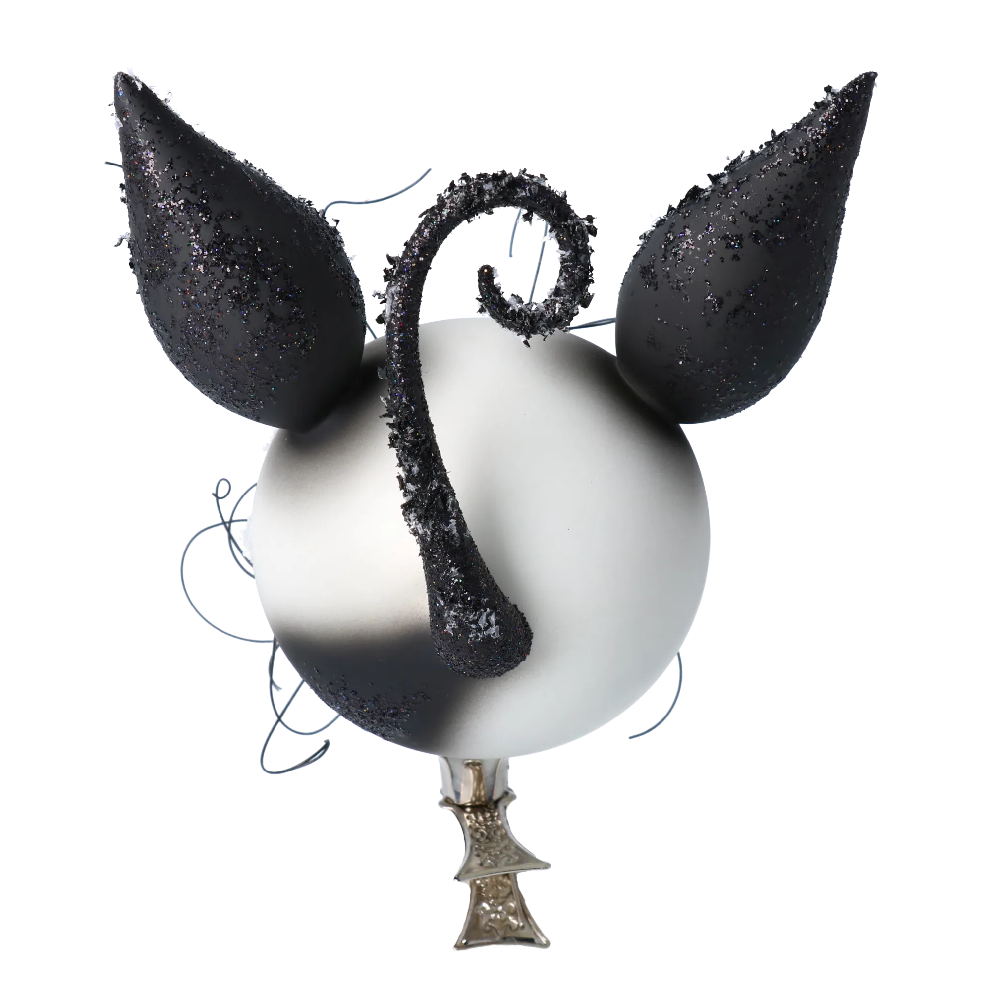 Magic Cat - Charming Glass Decoration. Handmade Glass Christmas ornament. 2022-718