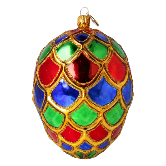 Imperial Mosaic Egg Premium christmas glass ornament 2024-013