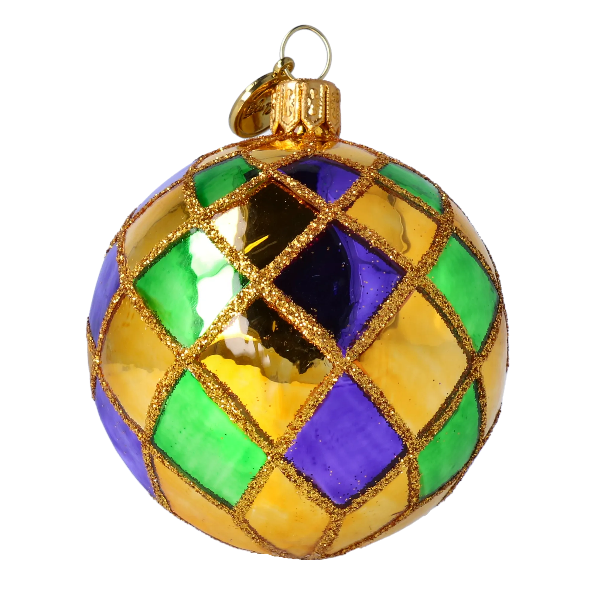 Gilded Emerald Starburst Reflector Premium christmas glass ornament 2024-016