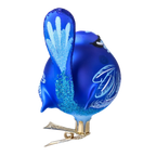 Gallant Indigo Songbird | Hand-Painted Glass Ornament | Blubom 2024-022