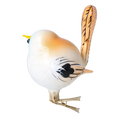 Załaduj obraz do przeglądarki galerii, Whiskered bird. Handmade Glass Christmas ornament. 2024-023
