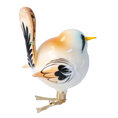 Załaduj obraz do przeglądarki galerii, Whiskered bird. Handmade Glass Christmas ornament. 2024-023
