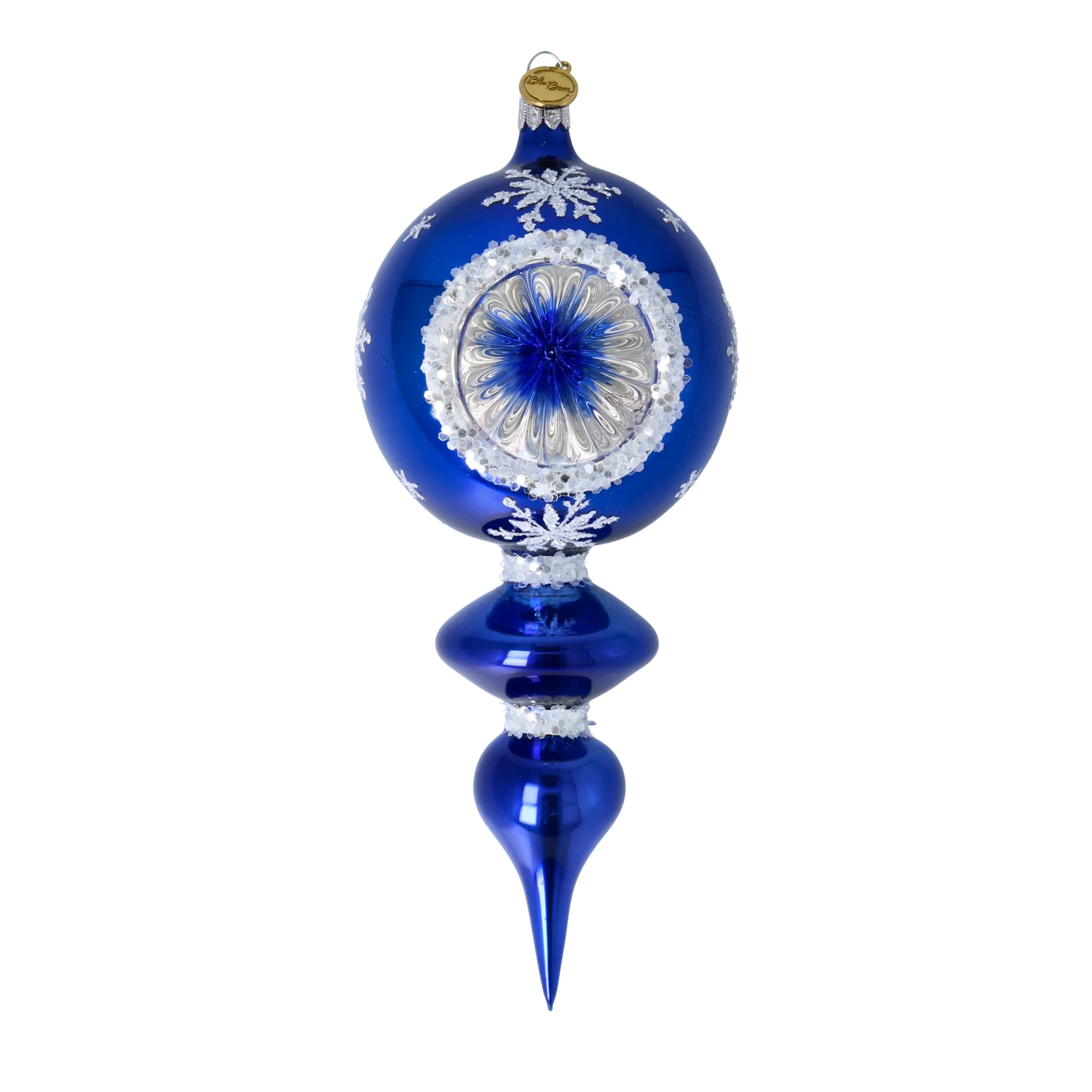 Sapphire Snowflake Reflector Premium christmas glass ornament 2024-026